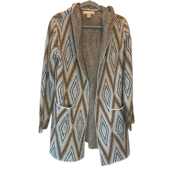 BY DESIGN Sweaters - BY DESIGN ROCCO DIAMOND BLAZER IN BROWN WOMEN'S SIZE LARGE